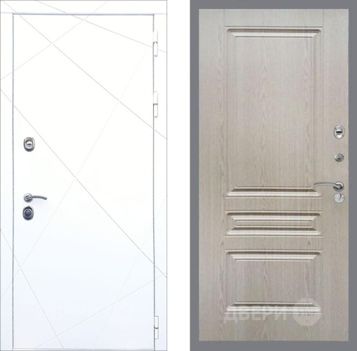 Входная металлическая Дверь Рекс (REX) 13 Силк Сноу FL-243 Беленый дуб в Бронницах