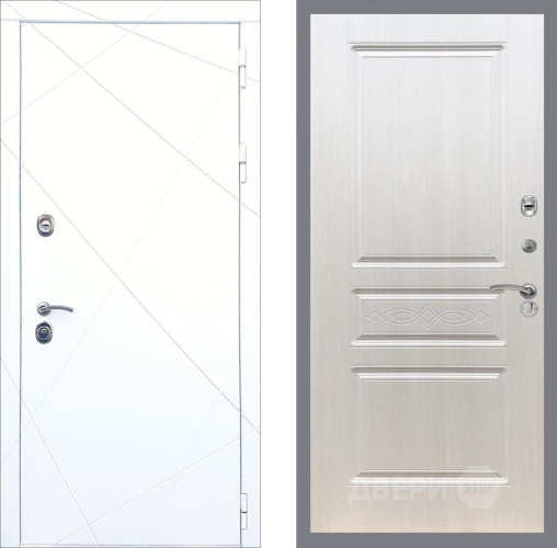 Входная металлическая Дверь Рекс (REX) 13 Силк Сноу FL-243 Лиственница беж в Бронницах