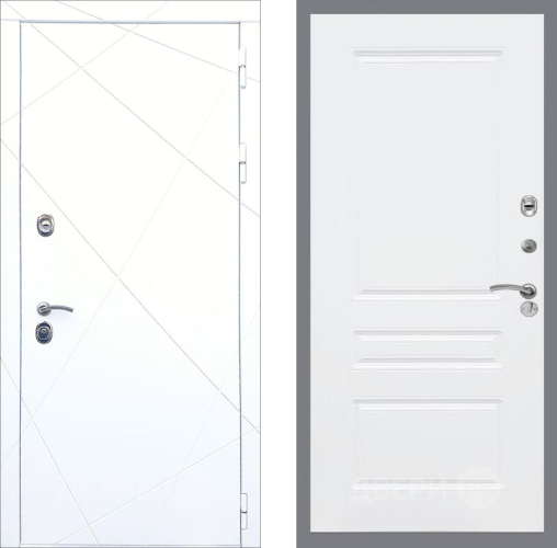 Входная металлическая Дверь Рекс (REX) 13 Силк Сноу FL-243 Силк Сноу в Бронницах