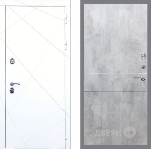 Входная металлическая Дверь Рекс (REX) 13 Силк Сноу FL-290 Бетон светлый в Бронницах