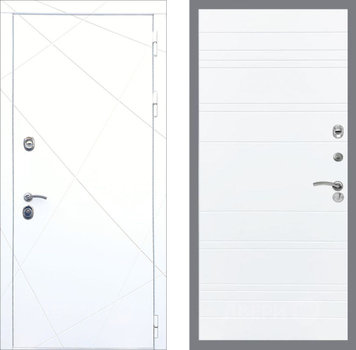 Входная металлическая Дверь Рекс (REX) 13 Силк Сноу Line Силк Сноу в Бронницах