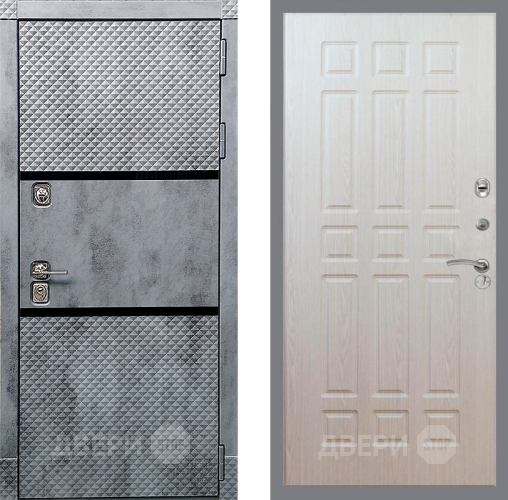 Входная металлическая Дверь Рекс (REX) 15 Бетон Темный FL-33 Беленый дуб в Бронницах