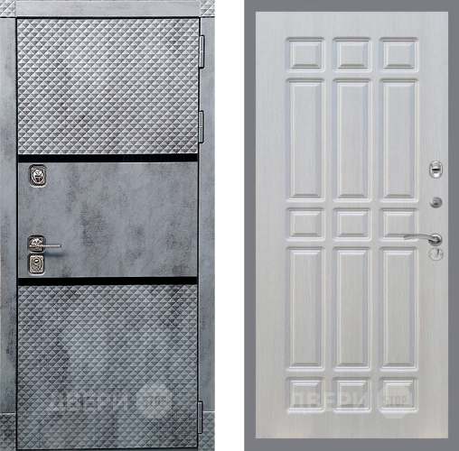 Входная металлическая Дверь Рекс (REX) 15 Бетон Темный FL-33 Лиственница беж в Бронницах