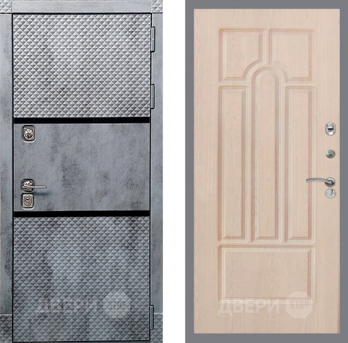 Входная металлическая Дверь Рекс (REX) 15 Бетон Темный FL-58 Беленый дуб в Бронницах