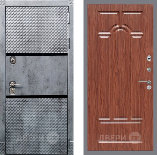 Входная металлическая Дверь Рекс (REX) 15 Бетон Темный FL-58 орех тисненый в Бронницах