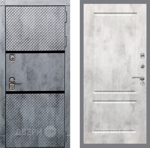 Дверь Рекс (REX) 15 Бетон Темный FL-117 Бетон светлый в Бронницах