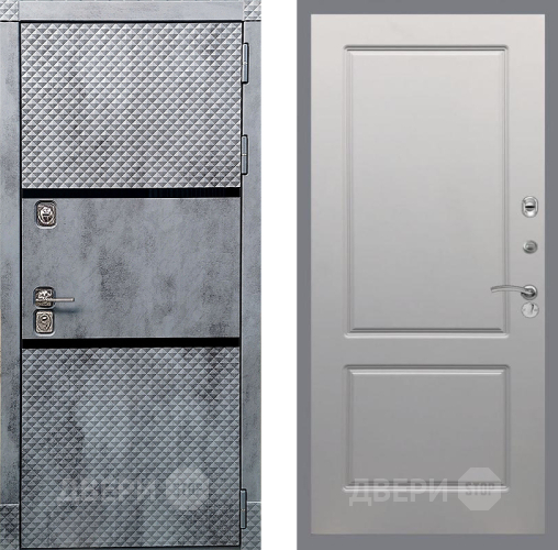 Входная металлическая Дверь Рекс (REX) 15 Бетон Темный FL-117 Грей софт в Бронницах