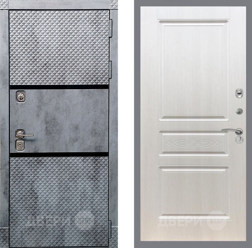 Входная металлическая Дверь Рекс (REX) 15 Бетон Темный FL-243 Лиственница беж в Бронницах