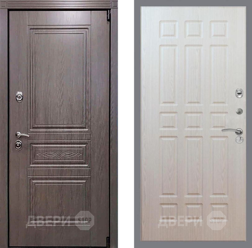 Входная металлическая Дверь Рекс (REX) Премиум-S FL-33 Беленый дуб в Бронницах