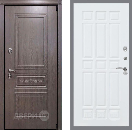 Входная металлическая Дверь Рекс (REX) Премиум-S FL-33 Силк Сноу в Бронницах