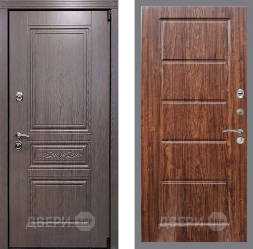 Входная металлическая Дверь Рекс (REX) Премиум-S FL-39 орех тисненый в Бронницах