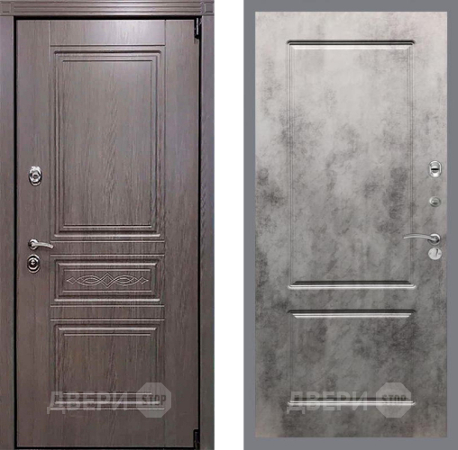 Входная металлическая Дверь Рекс (REX) Премиум-S FL-117 Бетон темный в Бронницах