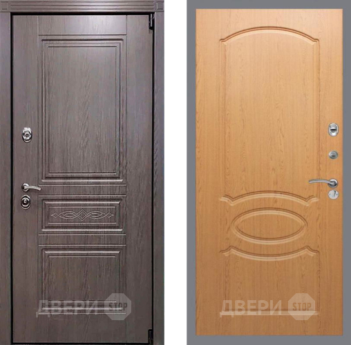 Входная металлическая Дверь Рекс (REX) Премиум-S FL-128 Дуб в Бронницах