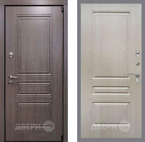 Входная металлическая Дверь Рекс (REX) Премиум-S FL-243 Беленый дуб в Бронницах