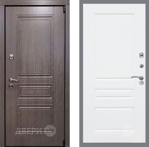 Входная металлическая Дверь Рекс (REX) Премиум-S FL-243 Силк Сноу в Бронницах