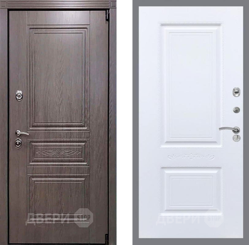 Входная металлическая Дверь Рекс (REX) Премиум-S Смальта Силк Сноу в Бронницах