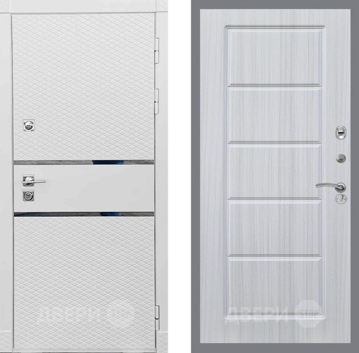 Входная металлическая Дверь Рекс (REX) 15 Силк Сноу FL-39 Сандал белый в Бронницах