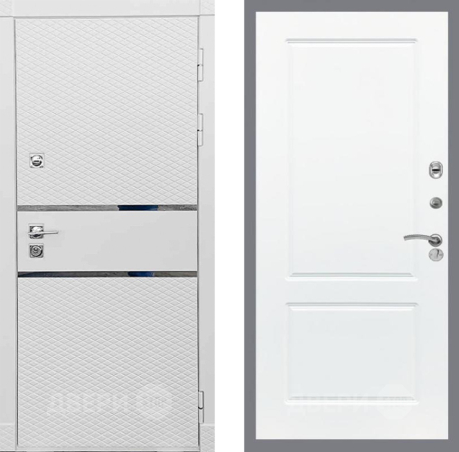 Входная металлическая Дверь Рекс (REX) 15 Силк Сноу FL-117 Силк Сноу в Бронницах