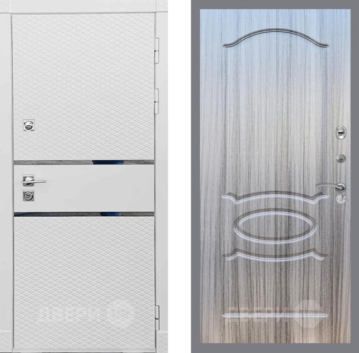 Входная металлическая Дверь Рекс (REX) 15 Силк Сноу FL-128 Сандал грей в Бронницах