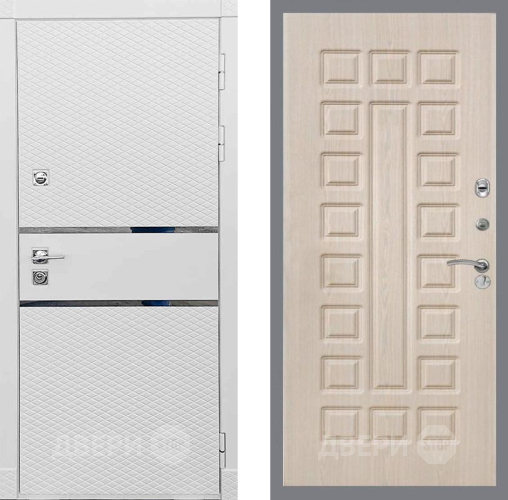 Входная металлическая Дверь Рекс (REX) 15 Силк Сноу FL-183 Беленый дуб в Бронницах