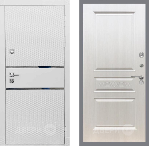 Входная металлическая Дверь Рекс (REX) 15 Силк Сноу FL-243 Лиственница беж в Бронницах