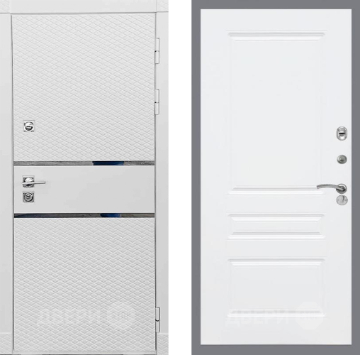 Входная металлическая Дверь Рекс (REX) 15 Силк Сноу FL-243 Силк Сноу в Бронницах