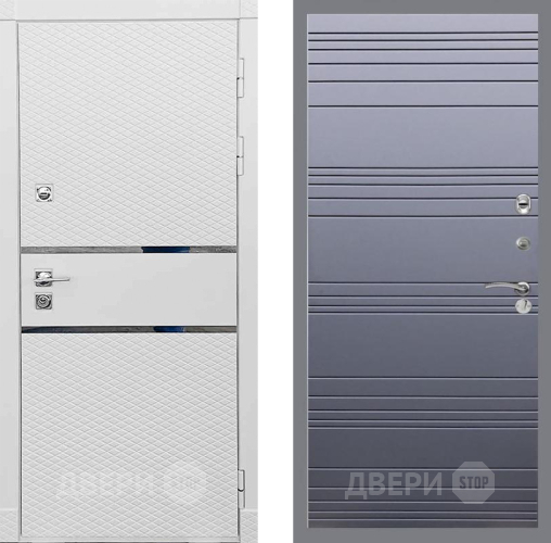 Входная металлическая Дверь Рекс (REX) 15 Силк Сноу Line Силк титан в Бронницах