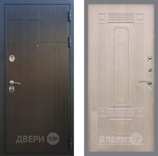 Входная металлическая Дверь Рекс (REX) Премиум-246 FL-2 Беленый дуб в Бронницах