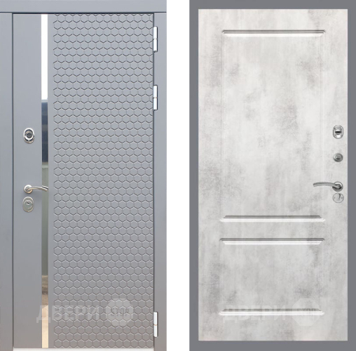 Входная металлическая Дверь Рекс (REX) 24 FL-117 Бетон светлый в Бронницах