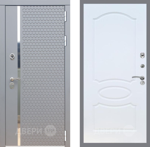 Входная металлическая Дверь Рекс (REX) 24 FL-128 Белый ясень в Бронницах
