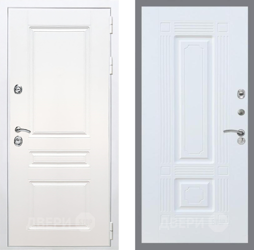 Входная металлическая Дверь Рекс (REX) Премиум-н Силк Сноу FL-2 Силк Сноу в Бронницах