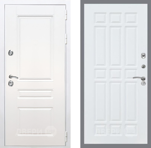 Входная металлическая Дверь Рекс (REX) Премиум-н Силк Сноу FL-33 Силк Сноу в Бронницах