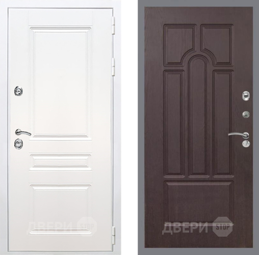 Входная металлическая Дверь Рекс (REX) Премиум-н Силк Сноу FL-58 Венге в Бронницах