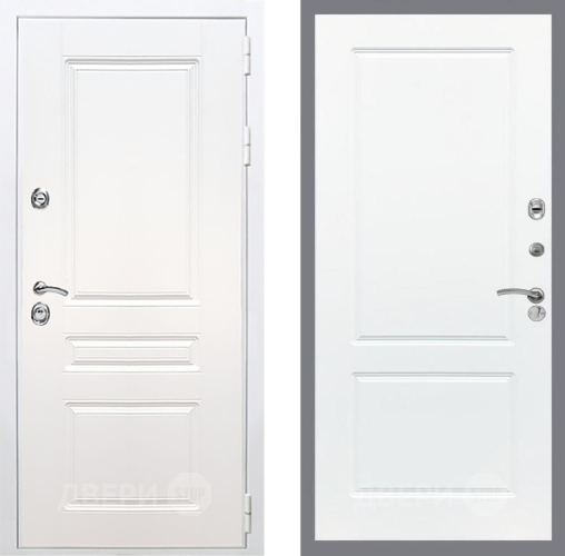 Входная металлическая Дверь Рекс (REX) Премиум-н Силк Сноу FL-117 Силк Сноу в Бронницах