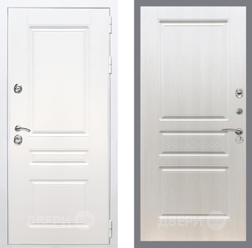 Входная металлическая Дверь Рекс (REX) Премиум-н Силк Сноу FL-243 Лиственница беж в Бронницах