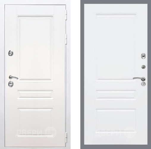 Входная металлическая Дверь Рекс (REX) Премиум-н Силк Сноу FL-243 Силк Сноу в Бронницах