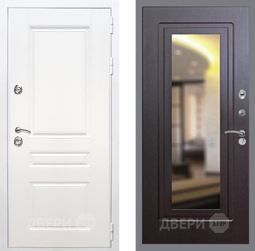 Входная металлическая Дверь Рекс (REX) Премиум-н Силк Сноу FLZ-120 Венге в Бронницах