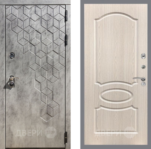 Входная металлическая Дверь Рекс (REX) 23 FL-128 Беленый дуб в Бронницах