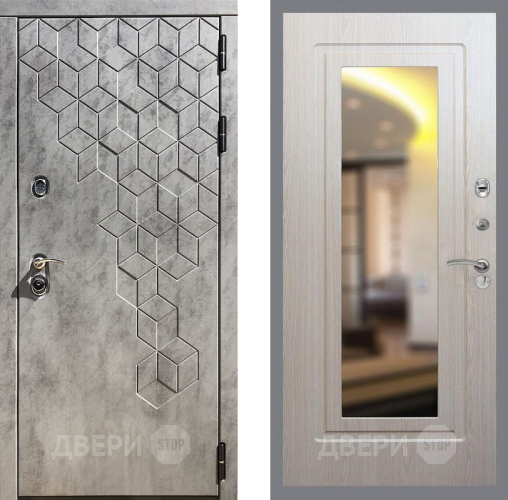 Входная металлическая Дверь Рекс (REX) 23 FLZ-120 Беленый дуб в Бронницах