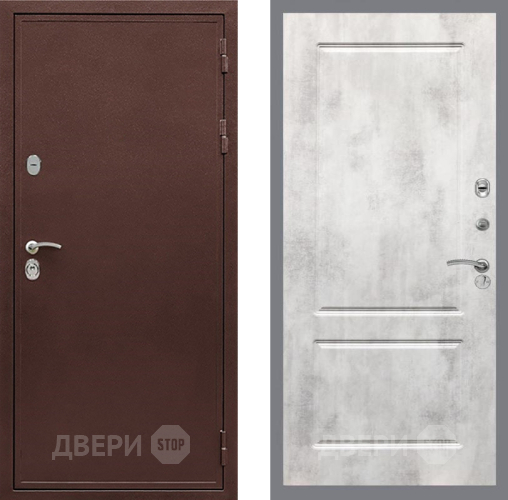 Входная металлическая Дверь Рекс (REX) 5 металл 3 мм FL-117 Бетон светлый в Бронницах