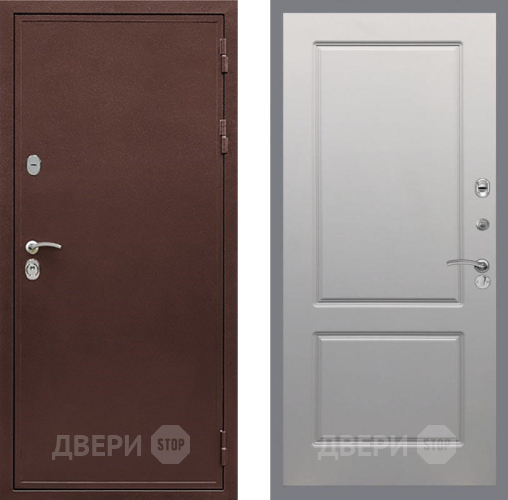 Входная металлическая Дверь Рекс (REX) 5 металл 3 мм FL-117 Грей софт в Бронницах