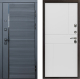 Входная металлическая Дверь Престиж Черная Линия Горизонт Бетон белый в Бронницах