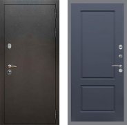 Дверь Рекс (REX) 5 Серебро Антик FL-117 Силк титан 860х2050 мм