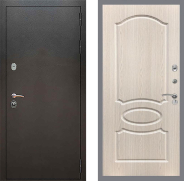 Дверь Рекс (REX) 5 Серебро Антик FL-128 Беленый дуб 860х2050 мм